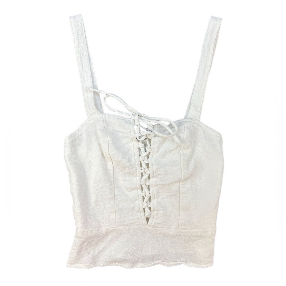 FLYNN SKYE Sleeveless Lace Up Top- XS